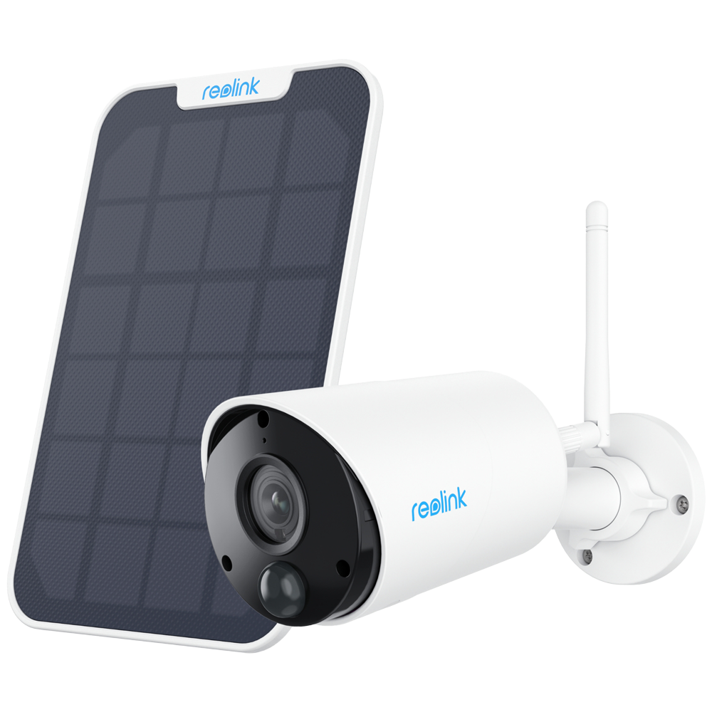 REOLINK RL-ARGUS-ECO-B320-SOLARKIT-V2 - Reolink Cámara WiFi a Batería con Panel Solar - 5MP (2880x1616) - IR 10 m / Sirena - Deteccion PIR Humanos / Vehículos - Audio Bidireccional / Ranura MicroSD - Apta para exterior - imagen 1