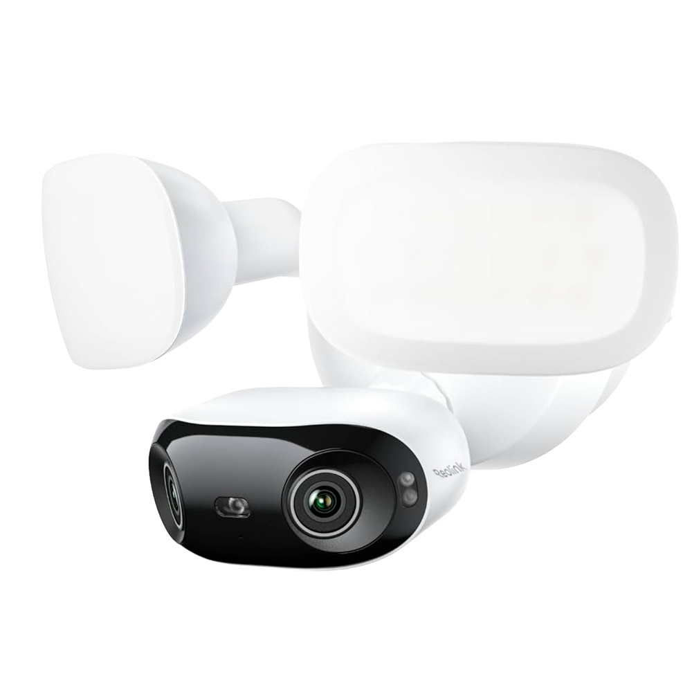 REOLINK RL-F751W - Reolink Camara Dual WiFi Floodlight F751W IA - 8MP (5120x1440) | Visión 180º Doble lente - Focos de Iluminación de 3000 Lumens - Deteccion PIR Personas / Vehículos / Mascotas - Audio Bidireccional / Ranura MicroSD - Apta para exterior - imagen 1