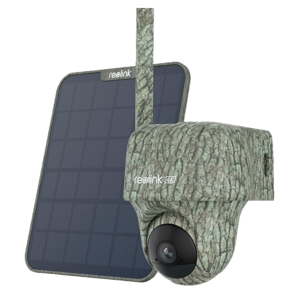 REOLINK RL-GO-SERIES-G450-SOLARKIT-CAMO - Reolink Camara a Batería 4K 4G Go Ranger PT G450 - 8MP (3840X2160) - IR 10 m | Panel Solar - Deteccion PIR Personas / Animales - Audio Bidireccional / Ranura MicroSD - Apta para exterior