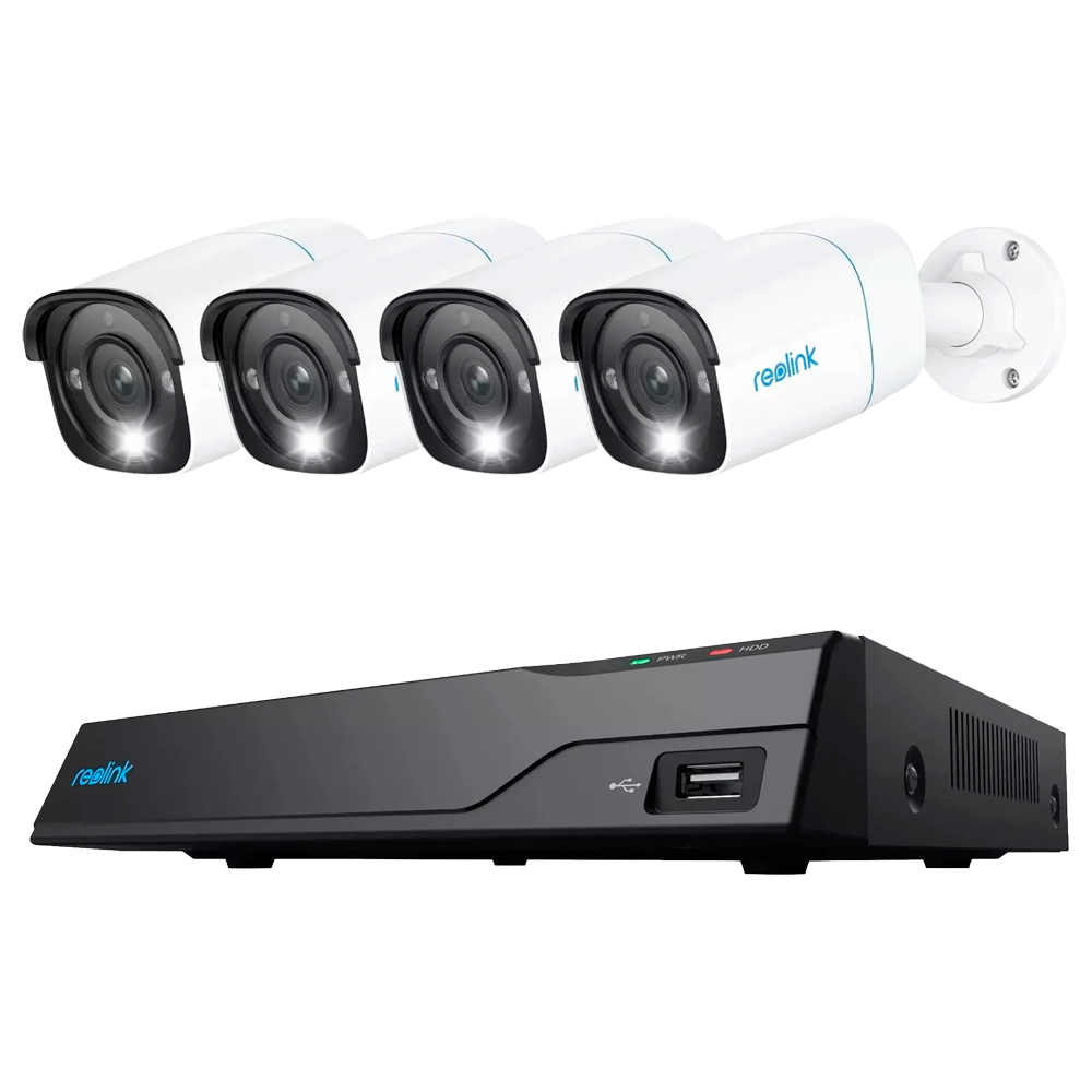 REOLINK RL-NVS8-5MB4 - Reolink Kit NVR PoE + 4 camaras 5MP PoE 2TB - 5MP (2880x1616) - Deteccion Humanos / Mascotas / Vehículos - e-SATA - 2TB HDD - Apta para exterior - imagen 1