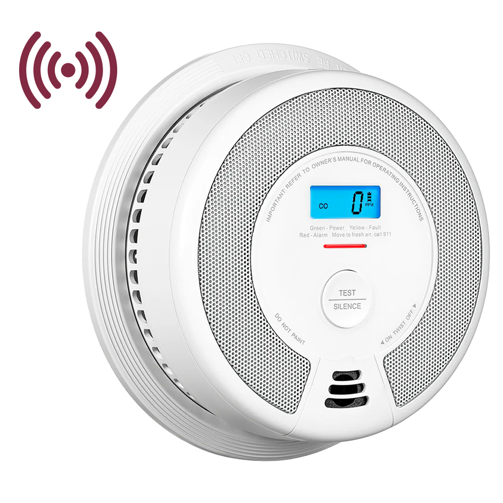 X-SENSE SC07-W - Detector de CO y humo autónomo X-Sense - Permite conectar 24 detectores por RF 868MHz - Duración de la batería 10 años (no reemplazable) - Indicador luminoso y Alarma sonora 85 dB a 3m - Botón de Test y pantalla LCD - Certificado EN 50291 - imagen 1