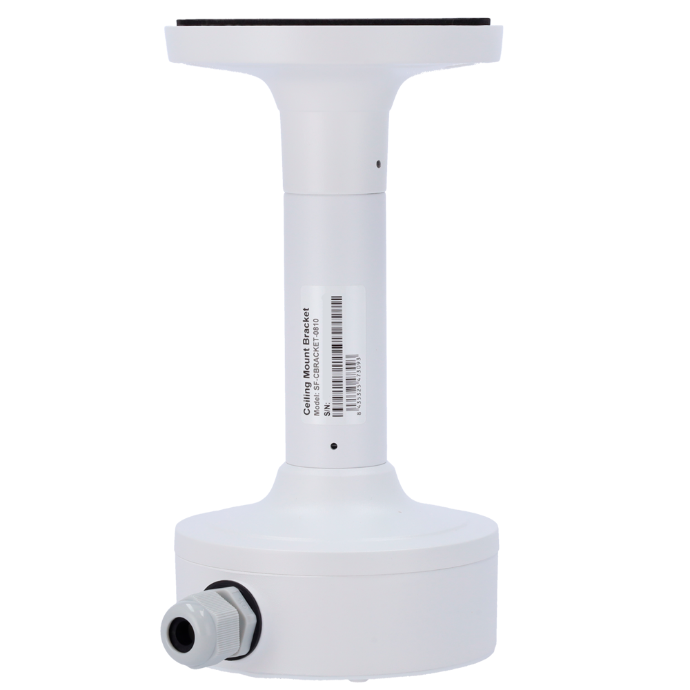 SAFIRE SMART SF-CB-0101B+0810 - Soporte techo Safire Smart - Altura 230.4 mm - Diámetro de la base para cámaras 117.9 mm - Apto para uso en exterior - Color blanco - Fabricado en aleación de aluminio