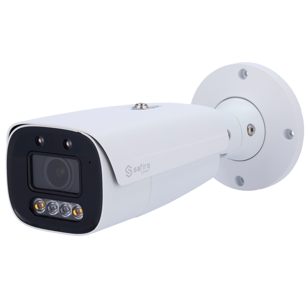 SAFIRE SMART SF-IPB580ZCA-8I1-SL - Safire Smart - Cámara Bullet IP gama I1 con Disuasión activa - Resolución 8 Megapíxel (3840x2160) - Lente 2.8-12 mm | MIC &amp; Speaker | Dual light 50m - AI: Clasificación de humano y vehículo - Impermeabilidad IP67 | P - imagen 1