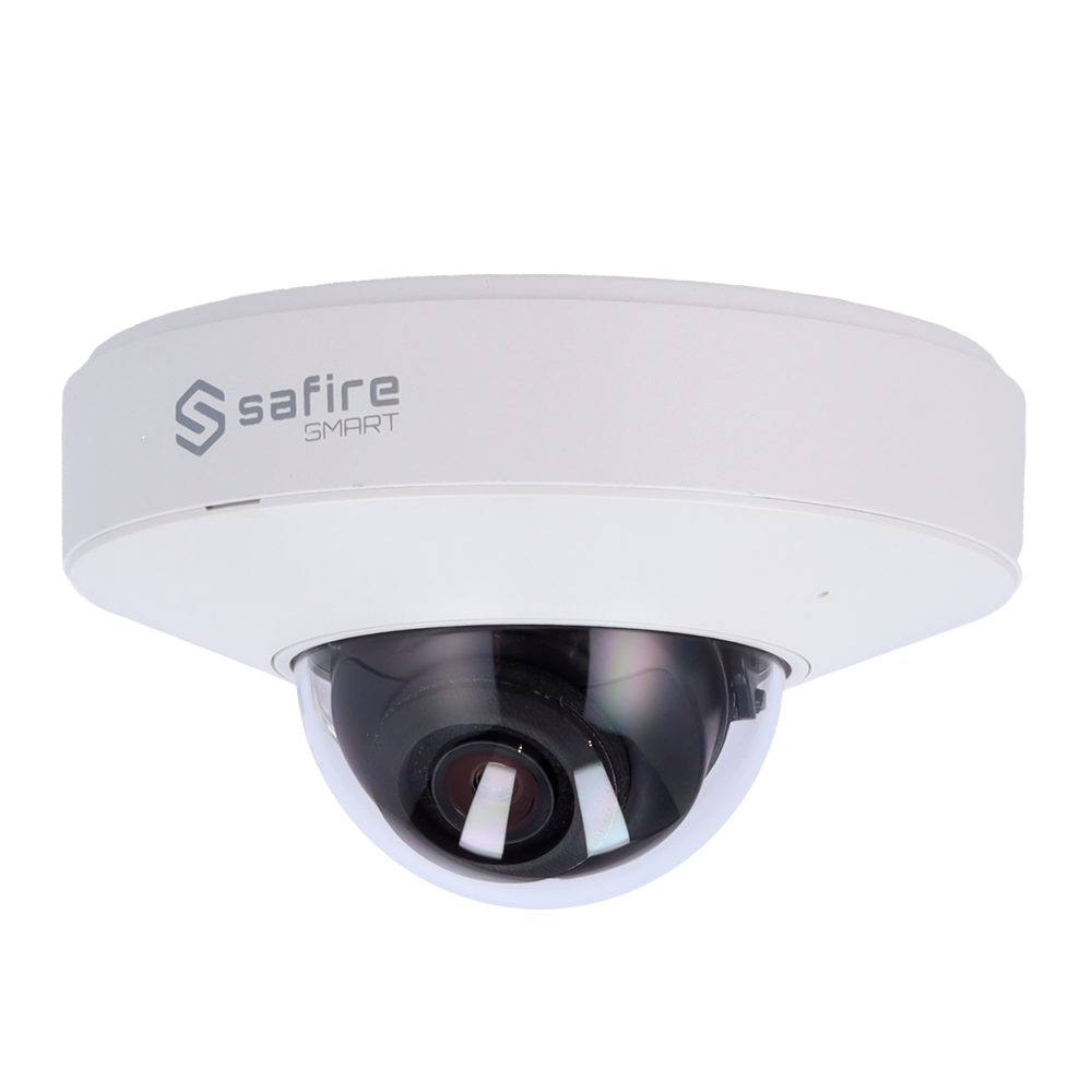 SAFIRE SMART SF-IPD050A-6I1 - Safire Smart - Cámara MiniDomo IP gama I1 AI Avanzada - Resolución 6 Megapíxel (3296×1856) - Lente 2.8 mm | Micrófono | IR 20m - AI Avanzada:Humano, vehículo y vehículo 2 ruedas - Impermeabilidad IP67 | PoE (IEEE802.3af) - imagen 1