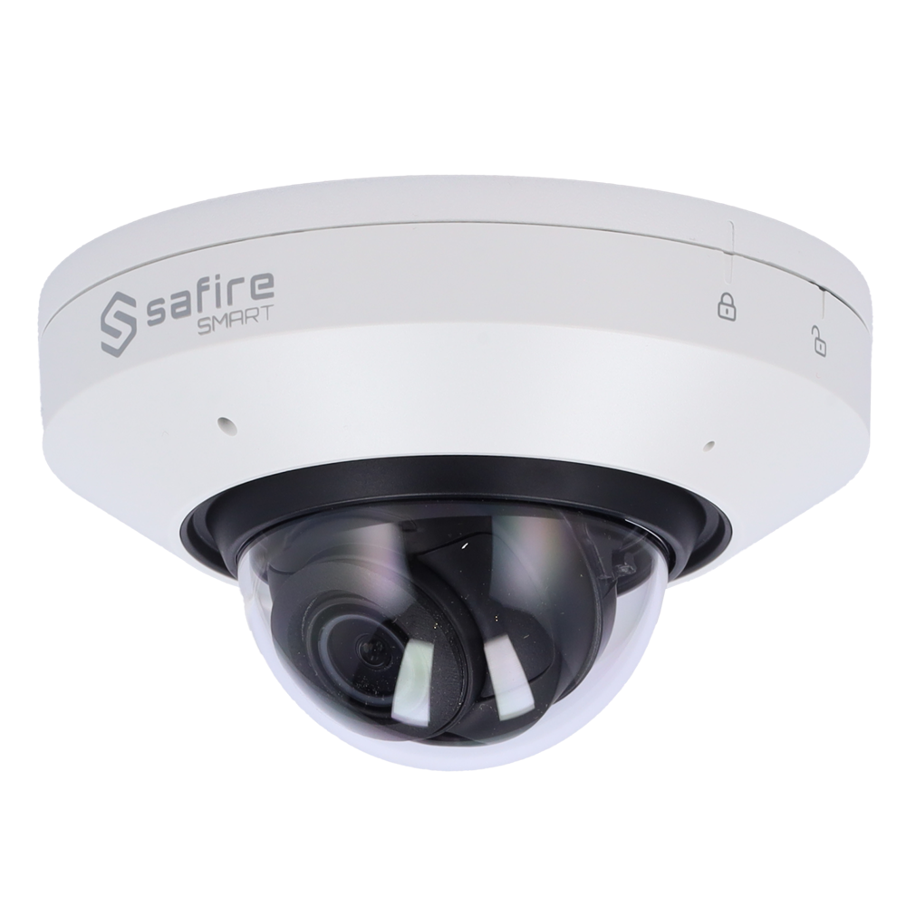 SAFIRE SMART SF-IPD051A-5WE1 - Cámara Domo WiFi gama E Inteligencia Artificial - Resolución 5Mpx (2880×1620) - Lente 2.8 mm | Audio | IR 20m - AI: Clasificación de humano y vehículo - Tarjeta microSD hasta 256GB - WiFi IEEE802.11 b/g/n - imagen 1