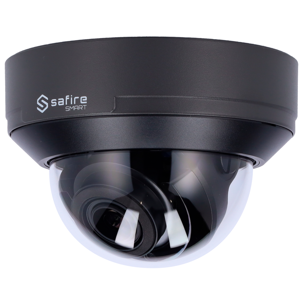 SAFIRE SMART SF-IPD540ZA-4E1-GREY - Safire Smart - Cámara Domo IP gama E1 Inteligencia Artificial - Resolución 4 Megapíxel (2566x1440) - Lente Motorizada 2.8~12mm | Micrófono | IR 50m - AI: Clasificación de humano y vehículo - Impermeabilidad IP67 e IK10 - imagen 1
