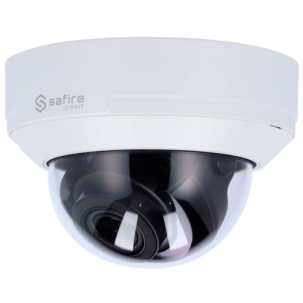 SAFIRE SMART SF-IPD540ZA-8E1 - Safire Smart - Cámara Dome IP gama E1 Inteligencia Artificial - Resolución 8 Megapixel (3840x2160) - Lente motorizada 2.8-12 mm | Micrófono | IR 50m - AI: Clasificación de humano y vehículo - IP67 &amp; IK10 | PoE (IEEE802.3 - imagen 1