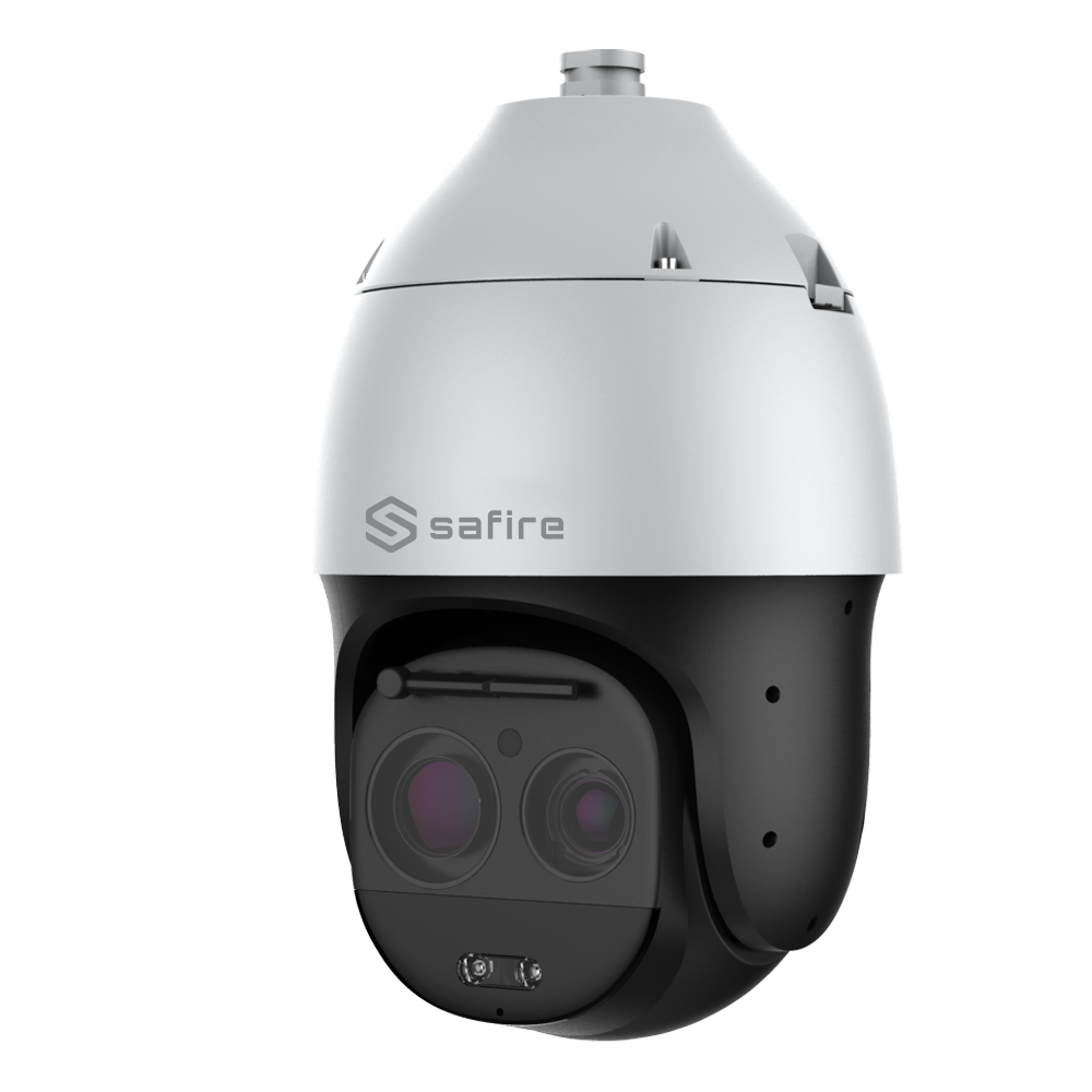 SAFIRE SF-IPSD63ITA-4Y-L500 - SAFIRE Domo motorizado - 1/1.8" Progressive Scan CMOS - Zoom óptico 63X e iluminación Laser hasta 500m - Auto-tracking | EIS (Estabilizador electrónico) - Inteligencia artificial y disuasión activa - Compatible con ONVIF - imagen 1
