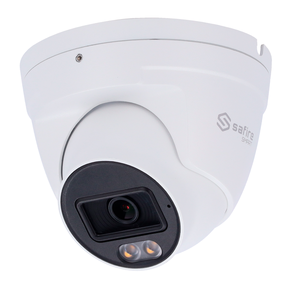 SAFIRE SMART SF-IPT010A-8E1-DL - Safire Smart - Cámara Turret IP gama E1 Inteligencia Artificial - Resolución 8 Megapixel (3840x2160) - Lente 2.8 mm | Audio IN | IR y Luz Blanca 30m - AI: Clasificación de humano y vehículo - Impermeabilidad IP67 | PoE (IE - imagen 1