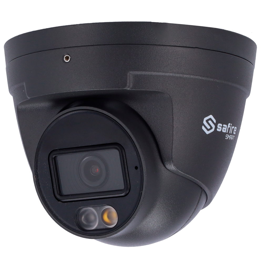 SAFIRE SMART SF-IPT020A-4I1-DL-GREY - Safire Smart - Cámara Turret IP gama I1 AI Avanzada y DualLight - Resolución 4 Megapíxel (2688x1520) - Lente 2.8 mm | Audio | IR 30m &amp; WL 30m - AI Avanzada:Perimetral, Facial, Conteo,Metadatos - Impermeabilidad IP - imagen 1