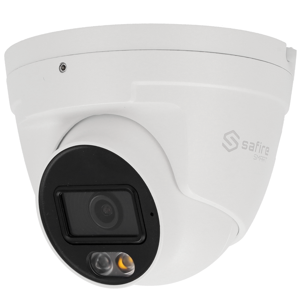 SAFIRE SMART SF-IPT020A-6B1-DL - Cámara Turret IP gama B1 con luz dual - Resolución 6 Mpx (3200×1800) - Lente 2.8 mm | Micrófono integrado | DL 20 m - Clasificación de humano - Grado de protección IP67 - PoE (IEEE802.3af) - imagen 1