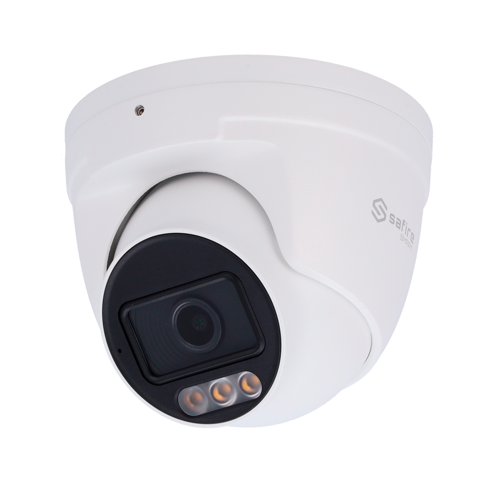 SAFIRE SMART SF-IPT020A-8I1-NIGHTPRO - Safire Smart - Cámara Turret IP gama I1 - Resolución 8 Megapíxel (3840x2160) - Lente 2.8 mm | Micrófono | Luz blanca 20~30m - AI: humano y vehículo | Metadatos de vídeo - Impermeabilidad IP67 | PoE (IEEE802.3af) - imagen 1