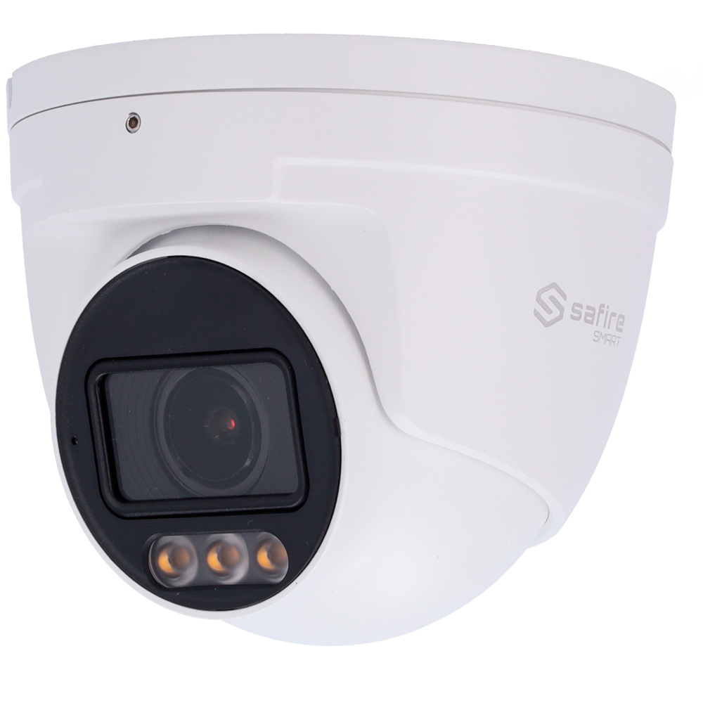 SAFIRE SMART SF-IPT511ZA-4E1-NIGHT - Safire Smart cámara Turret IP gama E1 con AI-ISP - Sensor 1/2.9" gran apertura F1.3 Night Color X - Resolución 4 Megapíxel (2688x1520) | MicroSD - Motorizada 2.8-12 mm | Mic. integrado | LED 30m - AI: Clasificació - imagen 1