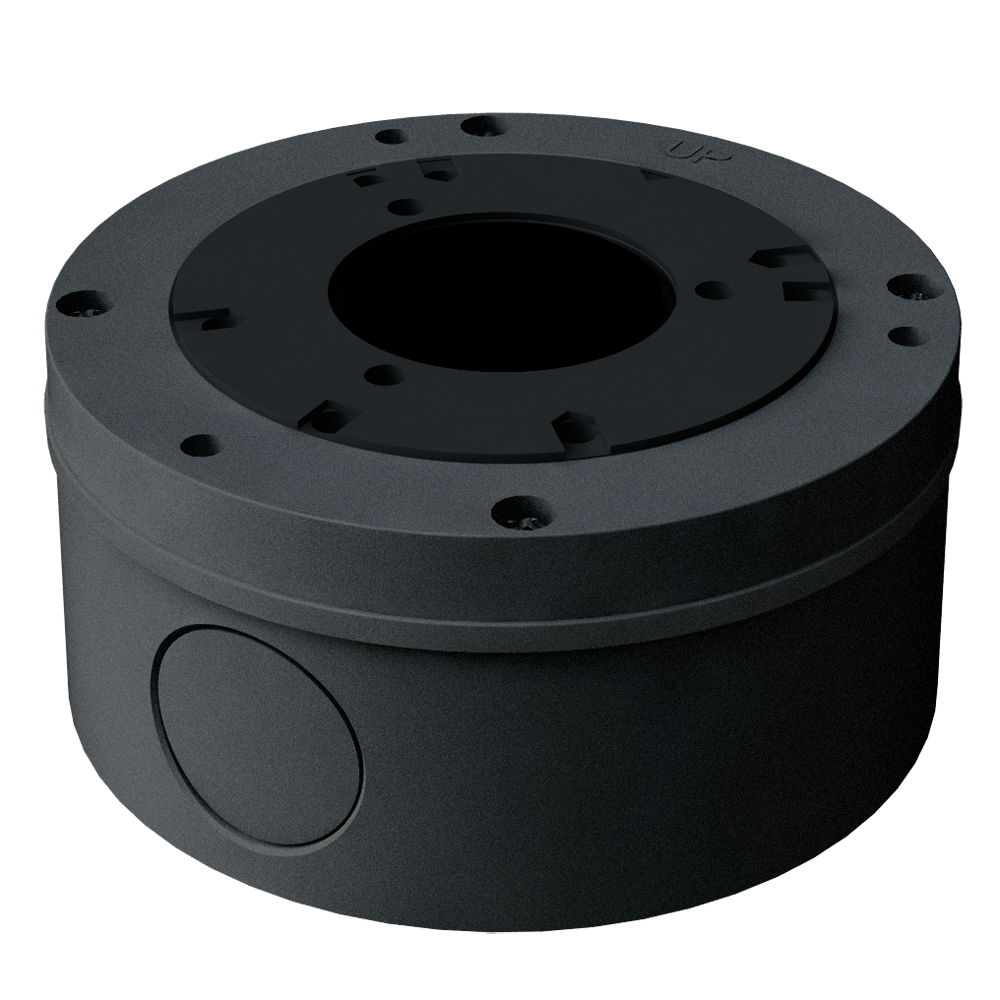 SAFIRE SMART SF-JBOX-0103-GREY - Caja de conexiones Safire Smart - Para cámaras domo - Apto para uso exterior IP65 - Instalación en techo o pared - 55 (Al) x 112 (Ø) mm - Pasador de cables