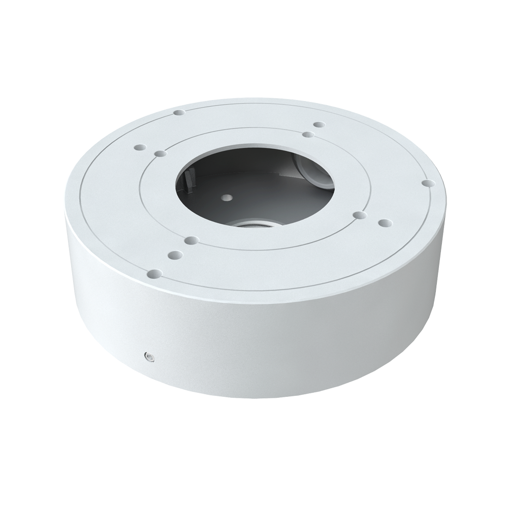 SAFIRE SMART SF-JBOX-0106 - Caja de conexiones Safire Smart - Para cámaras domo - Instalación en techo o pared - Diámetro de la base 132 mm - Pasador de cables - 38.8 (Al) x 132 (Ø) mm