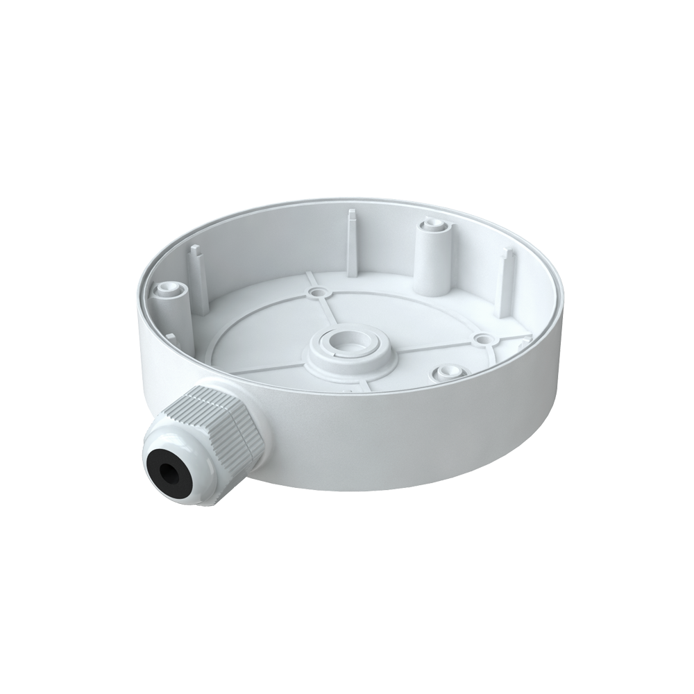 SAFIRE SMART SF-JBOX-0206 - Caja de conexiones Safire Smart - Para cámaras domo - Apto para uso exterior IP66 - Instalación en techo o pared - 33 (Al) x 131 (Ø) mm - Pasador de cables