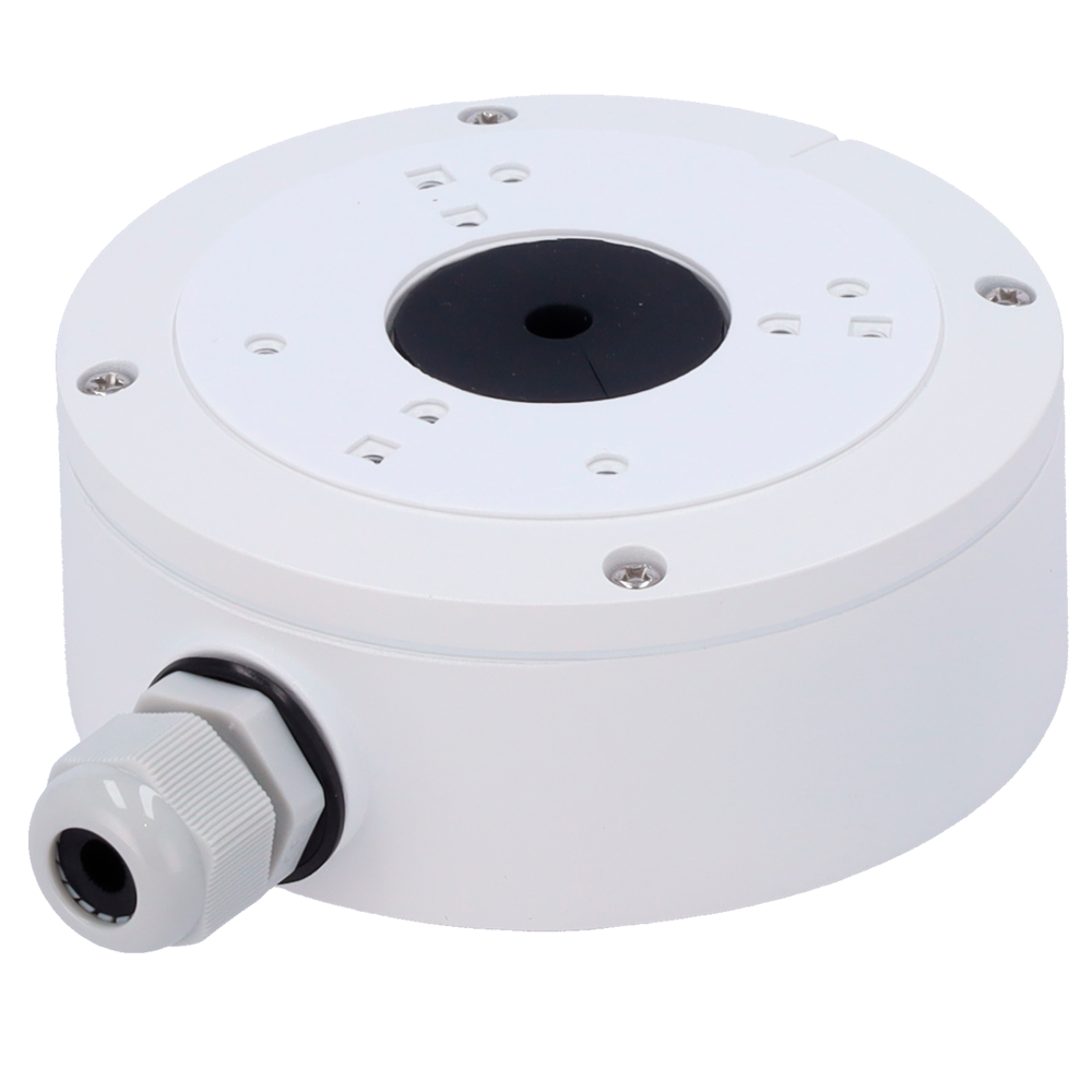 SAFIRE SMART SF-JBOX-0301 - Caja de conexiones Safire Smart - Para cámaras domo - Apto para uso exterior IP66 - Instalación en techo o pared - 46.5 (Al) x 117.9 (Ø) x 143.3 (Fo) mm - Pasador de cables - imagen 1
