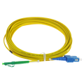 SAFIRE SF-LC-APC-SC-UPC-SM-DX-10M - Cable de conexión de fibra óptica dúplex - Fibra monomodo G657A2 de alto rendimiento - Conectores híbridos LC APC y SC UPC - Longitud exacta de 10 metros - Cubierta exterior LSZH color amarillo - Compatibilidad de uso g - imagen 1