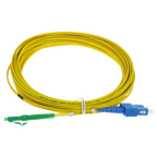 SAFIRE SF-LC-APC-SC-UPC-SM-DX-10M - Cable de conexión de fibra óptica dúplex - Fibra monomodo G657A2 de alto rendimiento - Conectores híbridos LC APC y SC UPC - Longitud exacta de 10 metros - Cubierta exterior LSZH color amarillo - Compatibilidad de uso g - imagen 1