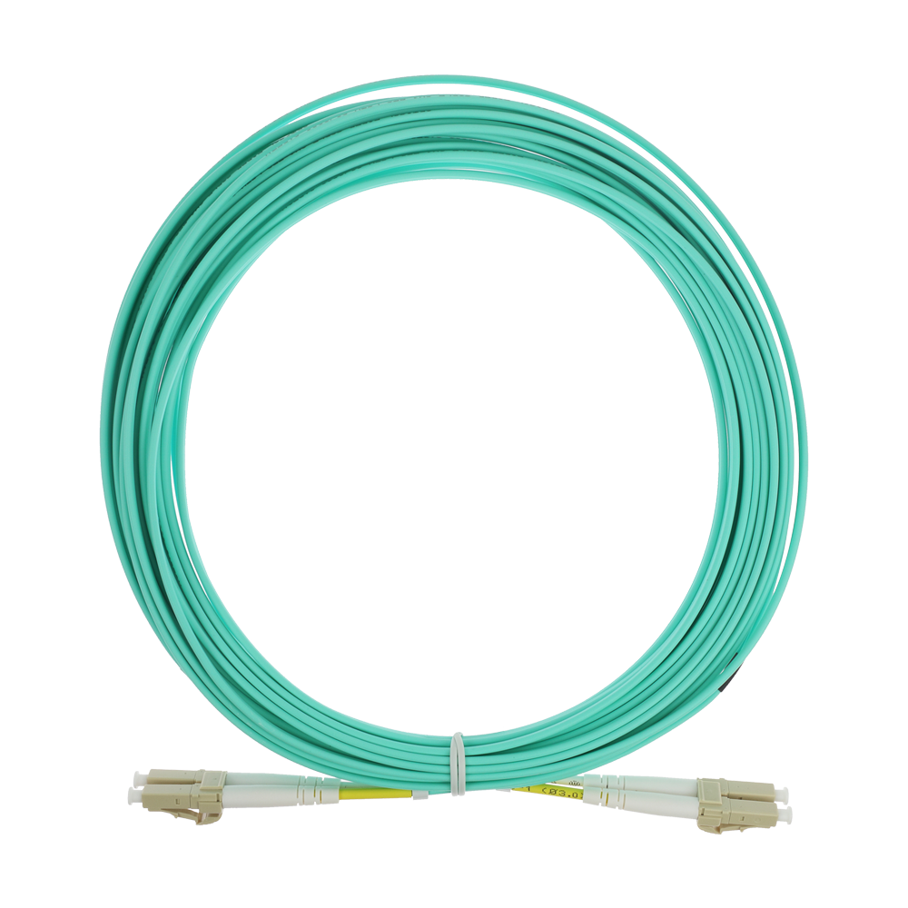 SAFIRE SF-LC-UPC-LC-UPC-OM4-DX-10M-A - Cable de conexión de fibra óptica - Fibra multimodo OM4 de alta velocidad - Conectores LC UPC en formato dúplex - Longitud exacta de 10 metros - Cubierta exterior LSZH segura - Compatibilidad de uso genérica - imagen 1