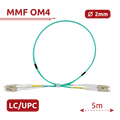 SAFIRE SF-LC-UPC-LC-UPC-OM4-DX-5M-A - Cable de conexión de fibra óptica - Fibra multimodo OM4 de alta velocidad - Conectores LC UPC en formato dúplex - Longitud exacta de 5 metros - Cubierta exterior LSZH segura - Compatibilidad de uso genérica - imagen 1
