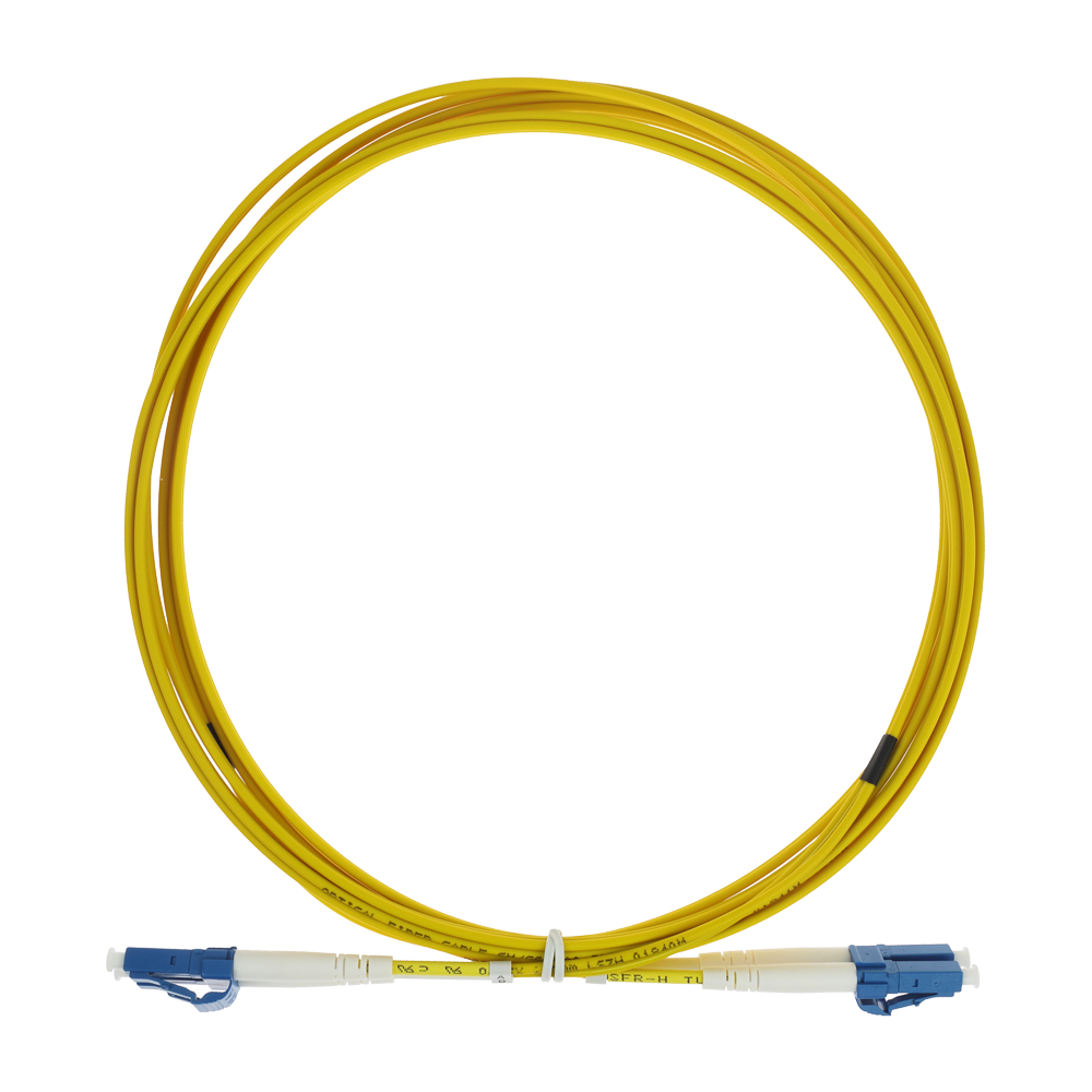 SAFIRE SF-LC-UPC-LC-UPC-SM-DX-3M - Cable de conexión de fibra óptica - Fibra monomodo G657A2 de alto rendimiento - Conectores LC UPC en formato dúplex - Longitud exacta de 3 metros - Cubierta exterior LSZH segura - Compatibilidad de uso genérica - imagen 1