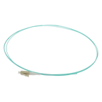 SAFIRE SF-LC-UPC-OM4-0015M-D09-A - Pigtail de fibra óptica simplex - Fibra multimodo OM4 de alta velocidad - Conector LC con pulido UPC - Diámetro ultrafino de 0.9 mm (tight buffer) - Longitud exacta de 1.5 metros - Cubierta exterior LSZH color Aqua - imagen 1