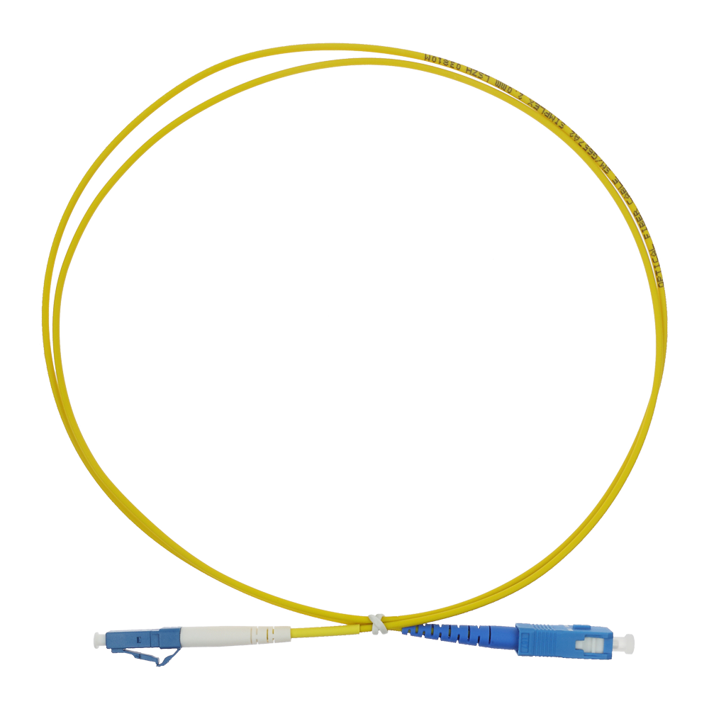 SAFIRE SF-LC-UPC-SC-UPC-SM-SX-1M - Cable de conexión de fibra óptica simplex - Fibra monomodo OS2 G657A2 de alto nivel - Conectores híbridos LC UPC y SC UPC - Longitud exacta de 1 metro - Cubierta exterior LSZH color amarillo - Compatibilidad de uso genér - imagen 1