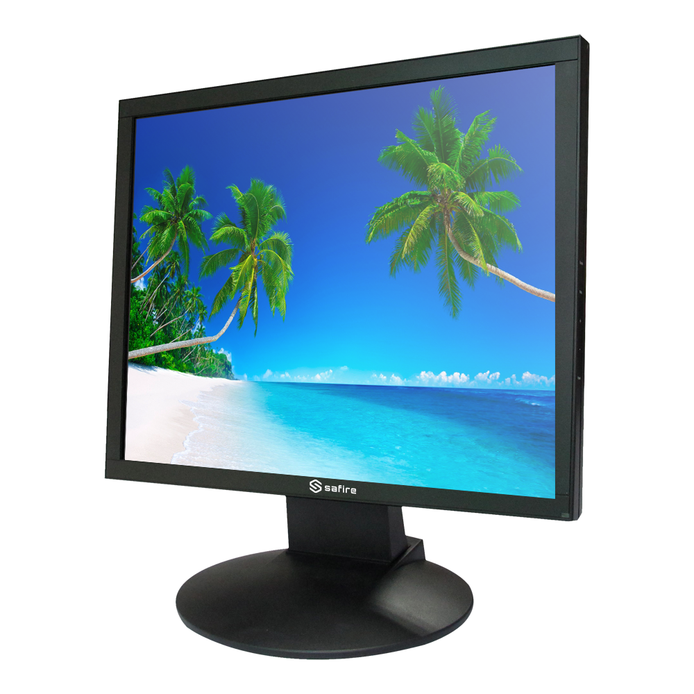 SAFIRE SF-MNT19-BNC - Monitor 19" - Resolución SXGA - Refresco 30 / 60 Hz - Contraste 1000:1 - Tiempo de respuesta 5 ms - BNC - CVBS