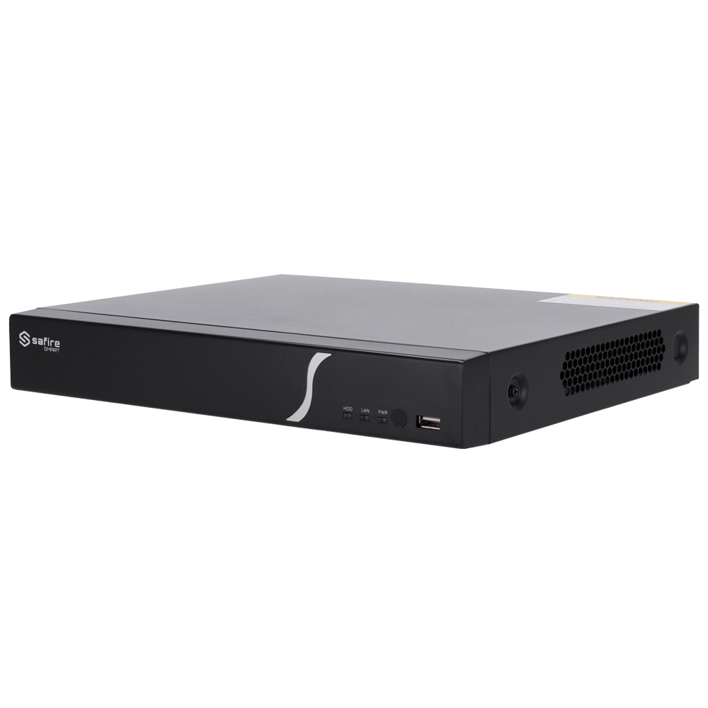 SAFIRE SMART SF-NVR6108-8P-B2 - Safire Smart - Grabador NVR para cámaras IP gama B2 - 8CH vídeo / Compresión H.265 + - Resolución hasta 8 Mpx / Ancho de banda 80Mbps - Salida HDMI 4K y VGA / 1HDD - Detección facial / Búsquedas inteligentes - imagen 1