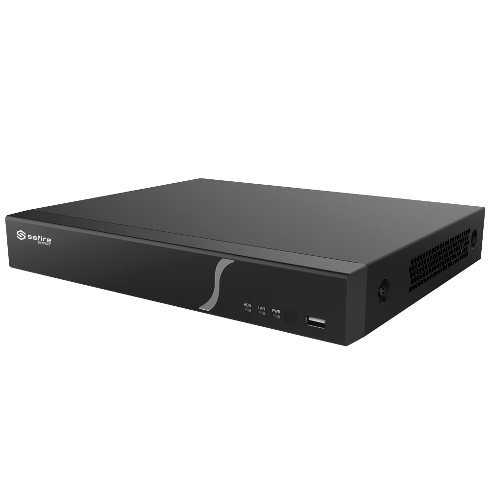 SAFIRE SMART SF-NVR6108A-A1 - Safire Smart - Grabador NVR para cámaras IP gama A1 - 8CH vídeo / Compresión H.265+ - Resolución hasta 8Mpx / Ancho de banda 80Mbps - Salida HDMI 4K y VGA / 1HDD - Reconocimiento facial / Búsquedas inteligentes