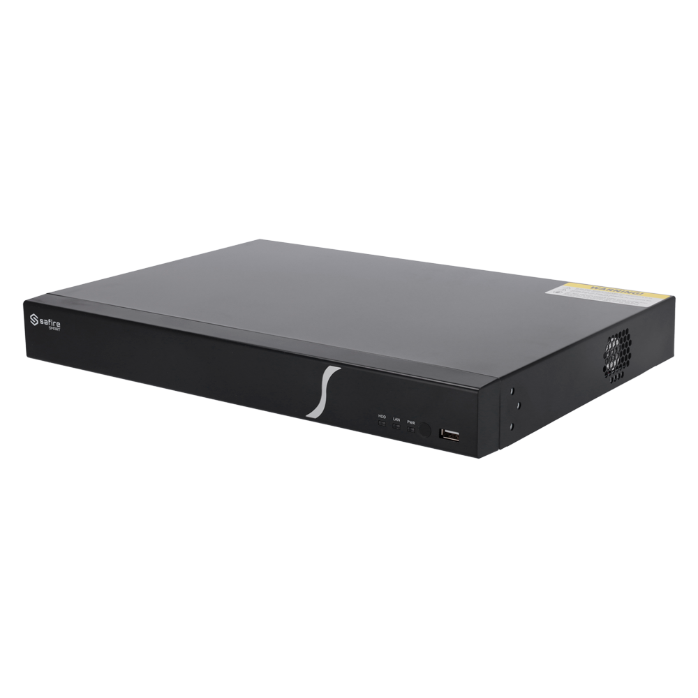 SAFIRE SMART SF-NVR6216-16P-B2 - Safire Smart - Grabador NVR para cámaras IP - 16CH Puertos PoE / Compresión H.265S / 2HDD - Resolución hasta 8Mpx / Ancho de banda 160Mbps - Detección facial, Metadatos de vídeo - Inteligencia artificial hasta en 2CH - imagen 1