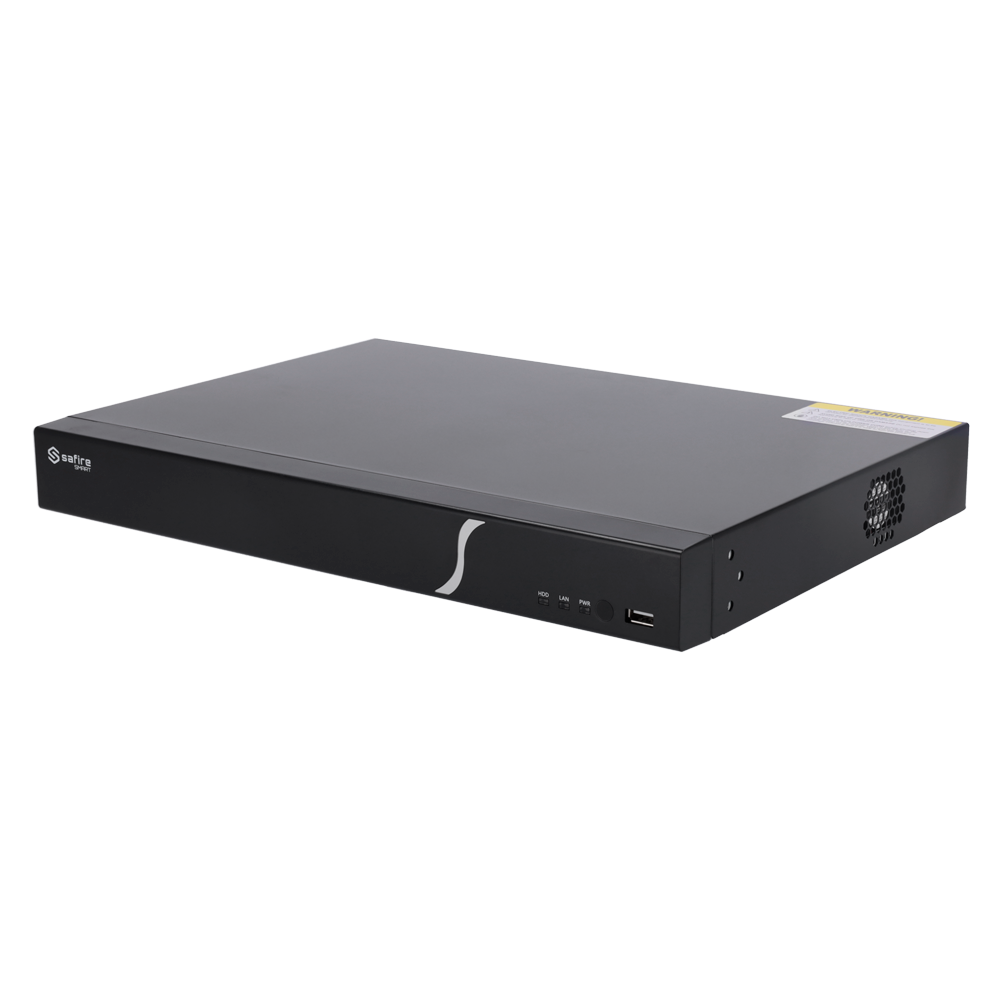 SAFIRE SMART SF-NVR6216-B2 - Safire Smart - Grabador NVR para cámaras IP gama B2 - 16 CH vídeo / Compresión H.265+ / 2HDD - Resolución hasta 8Mpx / Ancho de banda 160Mbps - Detección facial, Metadatos de vídeo - Inteligencia artificial hasta en 2CH - imagen 1