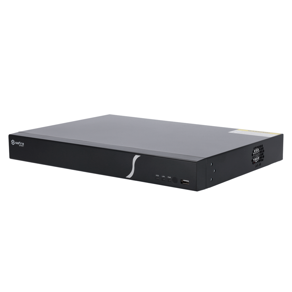 SAFIRE SMART SF-NVR8216A-B2 - Safire Smart - Grabador NVR para cámaras IP gama B2 - 16CH vídeo / Compresión H.265S / 2HDD - Resolución hasta 12Mpx / Ancho de banda 160Mbps - HDMI 4K y VGA / Dewarping Fisheye - Reconocimiento facial, Metadatos de vídeo - imagen 1
