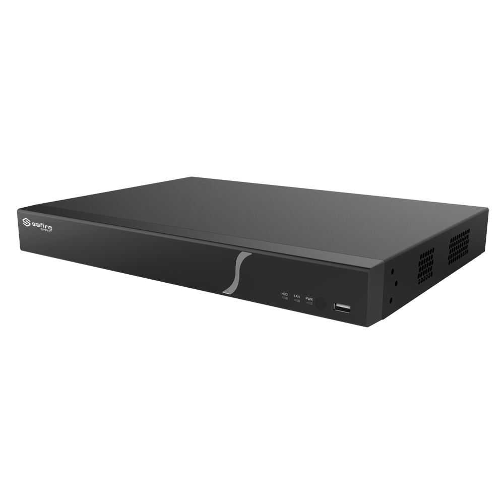 SAFIRE SMART SF-NVR8232A-B2 - Safire Smart - Grabador NVR para cámaras IP gama B2 - 32CH vídeo / Compresión H.265S / 2HDD - Resolución hasta 12Mpx / Ancho de banda 192Mbps - 2 HDMI y VGA / Dewarping Fisheye - Reconocimiento facial, Metadatos de vídeo - imagen 1