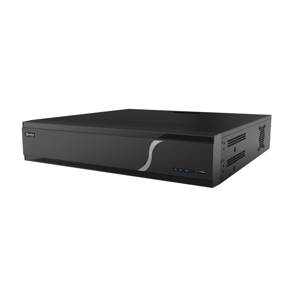 SAFIRE SMART SF-NVR8864A-A3 - Safire Smart - Grabador NVR para cámaras IP gama A3 - 64CH vídeo / Compresión H.265S / 8HDD - Resolución hasta 16Mpx / Ancho de banda 640Mbps - HDMI hasta 8K y VGA / Dewarping Fisheye - Reconocimiento facial, Metadatos de víd