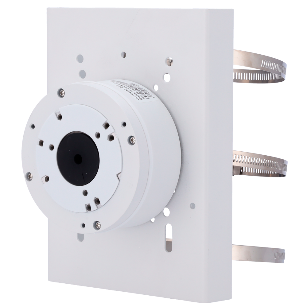 SAFIRE SMART SF-PB-0103+0501 - Soporte de poste Safire Smart - Altura 215 mm - Diámetro de la base para cámaras 112 mm - Apto para uso en exterior - Color blanco - Fabricado en aleación de aluminio