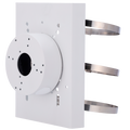 SAFIRE SMART SF-PB-0105+0501 - Soporte de poste Safire Smart - Altura 215 mm - Diámetro de la base para cámaras 109.5 mm - Apto para uso en exterior - Color blanco - Fabricado en aleación de aluminio