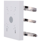 SAFIRE SMART SF-PBRACKET-0501 - Soporte para mástiles/farolas Safire Smart - Para cámaras domo motorizadas - Rango diámetro 118~140 mm - Fabricando en acero laminado SPCC - Color blanco | 215 (Al) x 164.7 (An) x 54 (Fo)mm - Pasador de cables - imagen 1