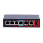 SAFIRE SF-POE-EXT0604-60 - Extensor PoE Safire. - Soporta estándares modernos IEEE 802.3af/at/bt. - Dispone de 6 puertos RJ45 (2 Uplink / 4 PoE). - Suministro de potencia masiva de hasta 60 W. - Transferencia de datos a velocidad de 10/100M. - Función int - imagen 1