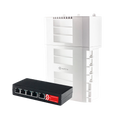 SAFIRE SF-POEXT5GE1GE-1BT-OUT - Safire Extensor PoE de Exterior - Amplía la alimentación PoE hasta 500m (Cascada) - 4 puertos PoE Out + 1 Uplink RJ45 PoE In - IEEE 802.3 af/at/bt - Potencia de salida máxima 60 W - Puertos 10/100/1000 Mbps