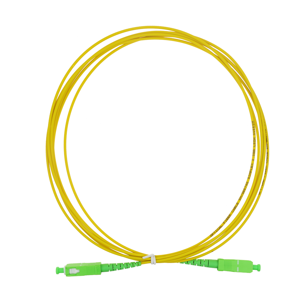 SAFIRE SF-SC-APC-SC-APC-SM-SX-3M - Cable de conexión de fibra óptica - Fibra monomodo G657A2 de alto rendimiento - Conectores SC APC en formato simplex - Longitud exacta de 3 metros - Cubierta exterior LSZH segura - Compatibilidad de uso genérica - imagen 1