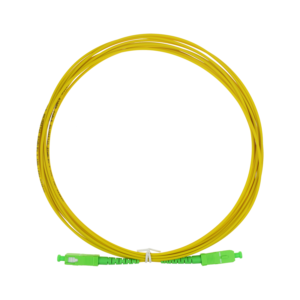 SAFIRE SF-SC-APC-SC-APC-SM-SX-5M - Cable de conexión de fibra óptica - Fibra monomodo G657A2 de alto rendimiento - Conectores SC APC en formato simplex - Longitud exacta de 5 metros - Cubierta exterior LSZH segura - Compatibilidad de uso genérica - imagen 1