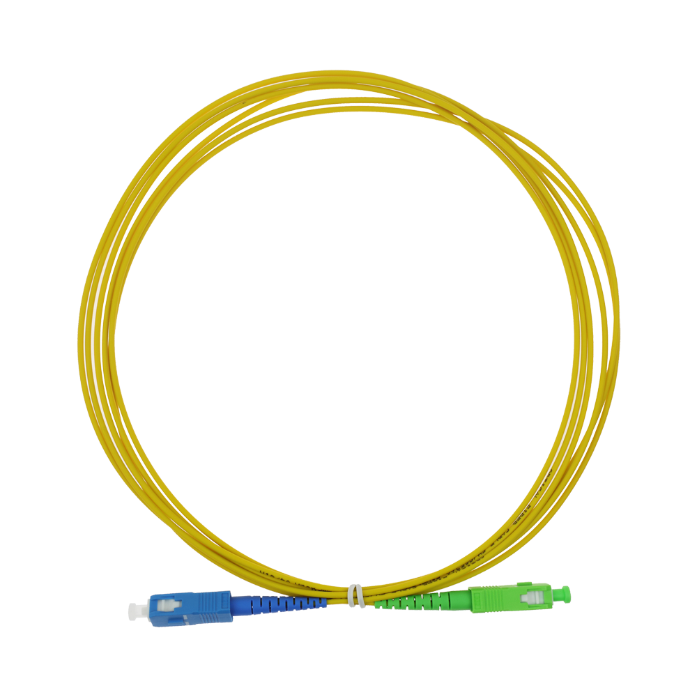 SAFIRE SF-SC-APC-SC-UPC-SM-SX-3M - Cable de conexión de fibra óptica simplex - Fibra monomodo G657A2 de alto rendimiento - Conectores híbridos SC APC y SC UPC - Longitud exacta de 3 metros - Cubierta exterior LSZH segura contra incendios - Compatibilidad - imagen 1