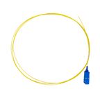 SAFIRE SF-SC-UPC-OS2-0015M-D20-Y - Pigtail de fibra óptica simplex - Fibra monomodo G657A2 de alto rendimiento - Conector SC con pulido UPC - Grosor de cable estándar de 2.0 mm - Longitud exacta de 1.5 metros - Cubierta exterior LSZH color amarillo - imagen 1