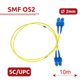 SAFIRE SF-SC-UPC-SC-UPC-OS2-DX-10M-Y - Cable de conexión de fibra óptica - Fibra monomodo OS2 - Conector SC UPC dúplex - Longitud 10m - Cubierta LSZH - Compatibilidad genérica - imagen 1