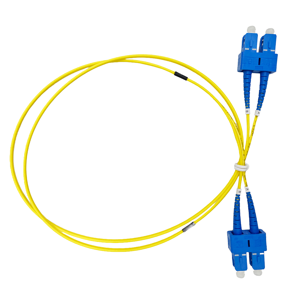 SAFIRE SF-SC-UPC-SC-UPC-OS2-DX-1M-Y - Cable de conexión de fibra óptica - Fibra monomodo OS2 - Conector SC UPC dúplex - Longitud 1m - Cubierta LSZH - Compatibilidad genérica - imagen 1