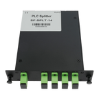 MARCA BLANCA SF-SPLT-14 - Splitter óptico PLC de alta precisión - Configuración 1x4 (1 entrada, 4 salidas) - Fibra monomodo G657A2 de alto rendimiento - Conectores SC APC de baja pérdida integrados - Formato en casete modular compacto y robusto - Superfic - imagen 1