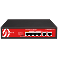 SAFIRE SF-SW0604HIPOE-G-60 - Safire Switch PoE - 4 puertos PoE + 2 Uplink RJ45 - Velocidad de puertos 10/100/1000 Mbps - 1 puerto PoE++ y 3 Puertos PoE+ 30W - Potencia PoE total de 60W - PoE Watchdog / Auto PoE Extendido Hasta 250m - imagen 1