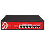 SAFIRE SF-SW0604HIPOE-G-60 - Safire Switch PoE - 4 puertos PoE + 2 Uplink RJ45 - Velocidad de puertos 10/100/1000 Mbps - 1 puerto PoE++ y 3 Puertos PoE+ 30W - Potencia PoE total de 60W - PoE Watchdog / Auto PoE Extendido Hasta 250m - imagen 1